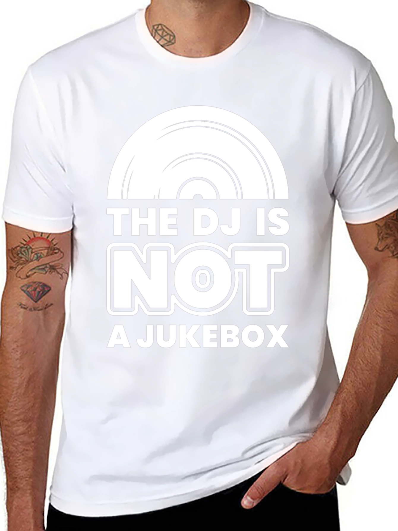 The DJ Is Not A Jukebox Black Graphic Tee