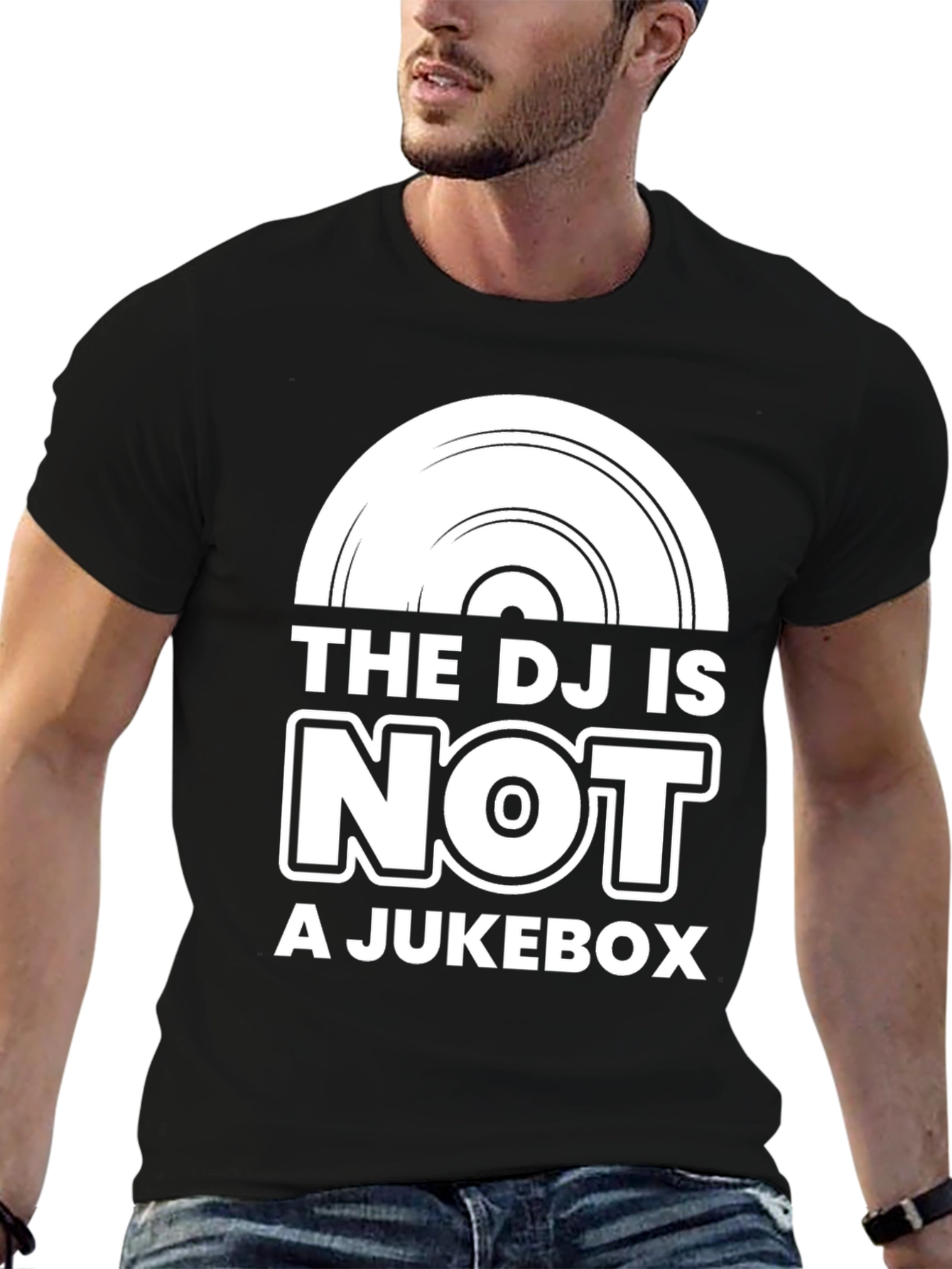 The DJ Is Not A Jukebox Black Graphic Tee