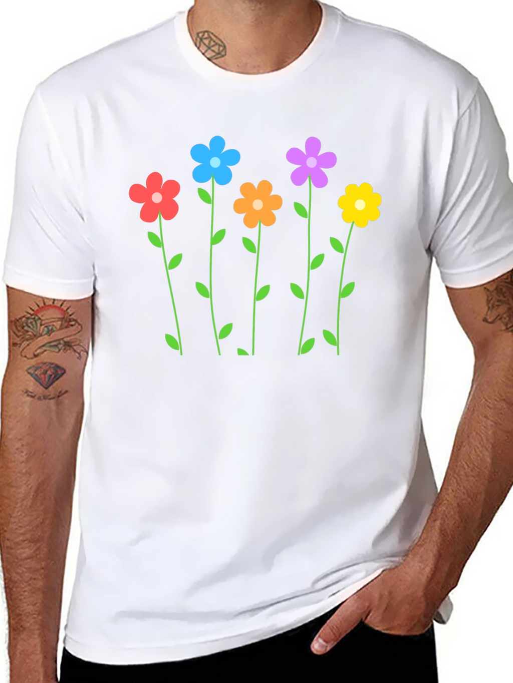 Floral Print Crew Neck T-Shirt