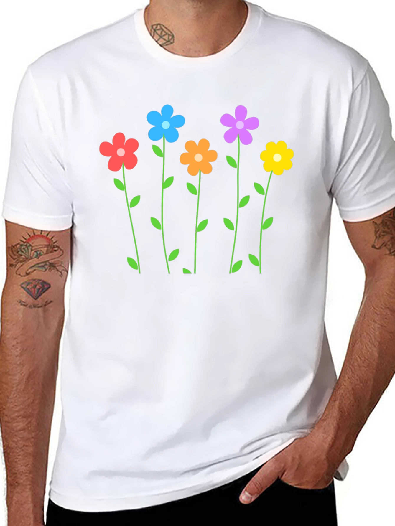 Floral Print Crew Neck T-Shirt