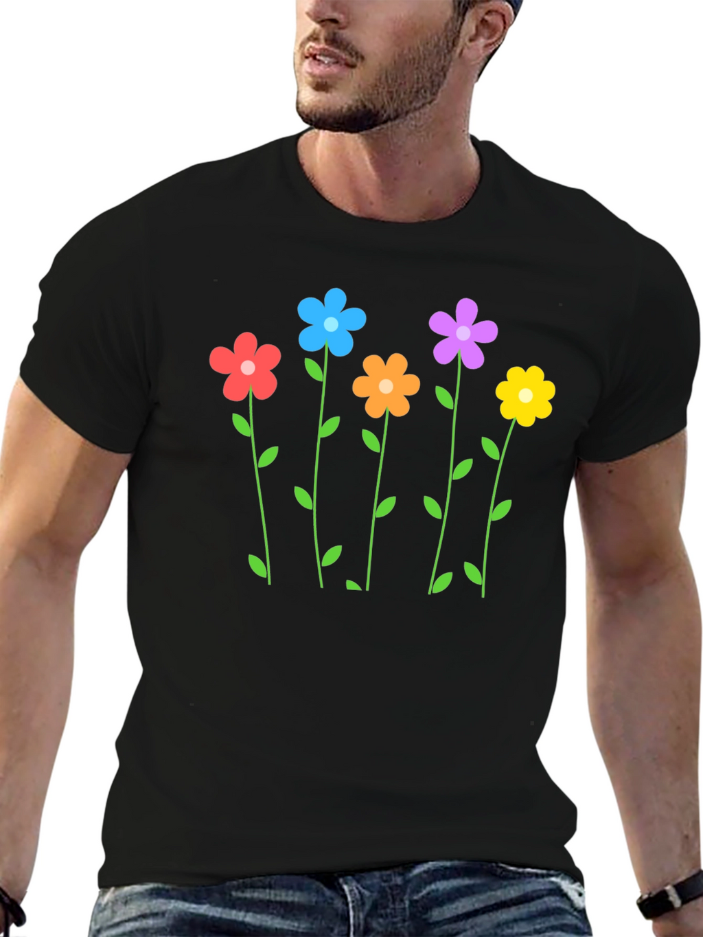 Floral Print Crew Neck T-Shirt