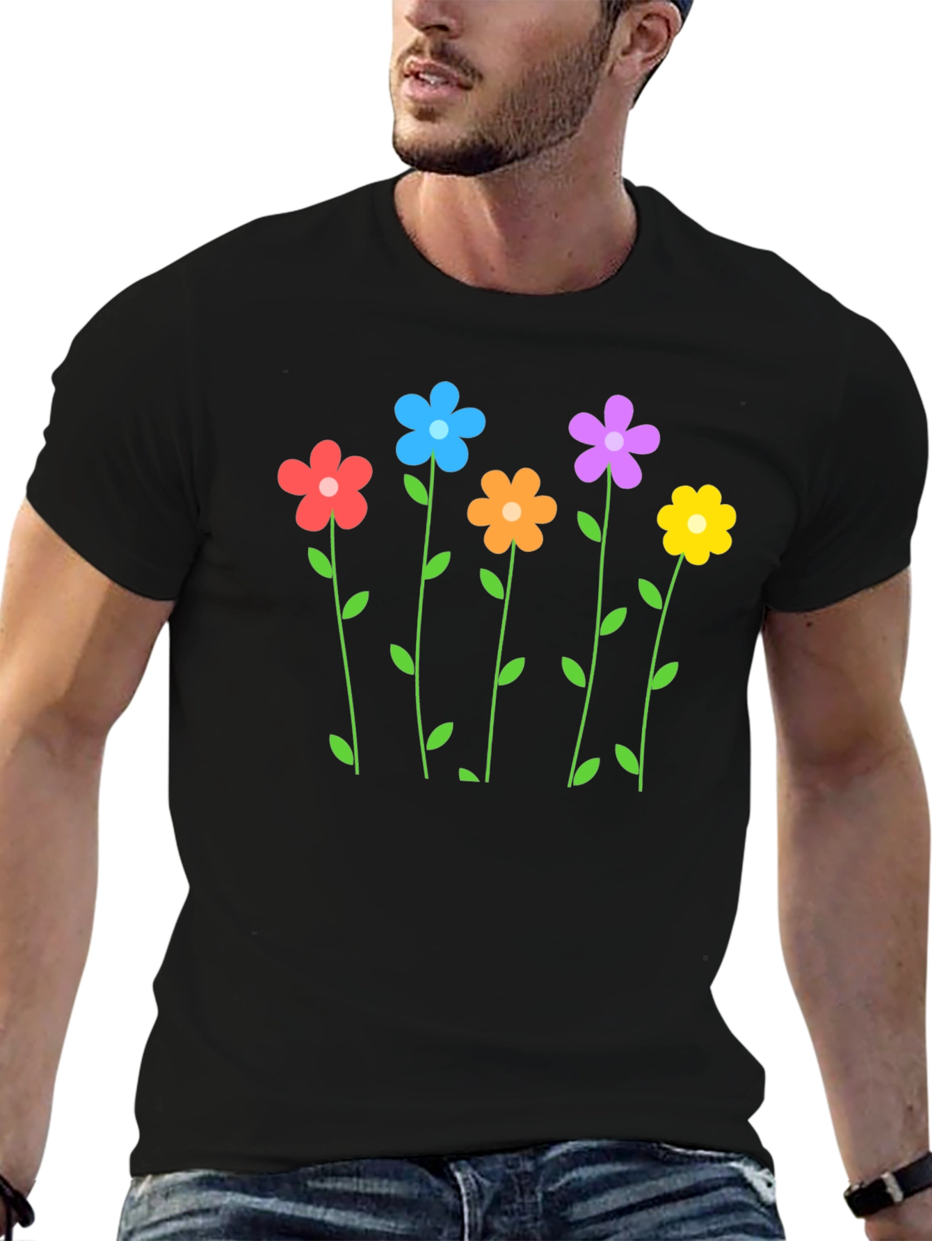 Floral Print Crew Neck T-Shirt