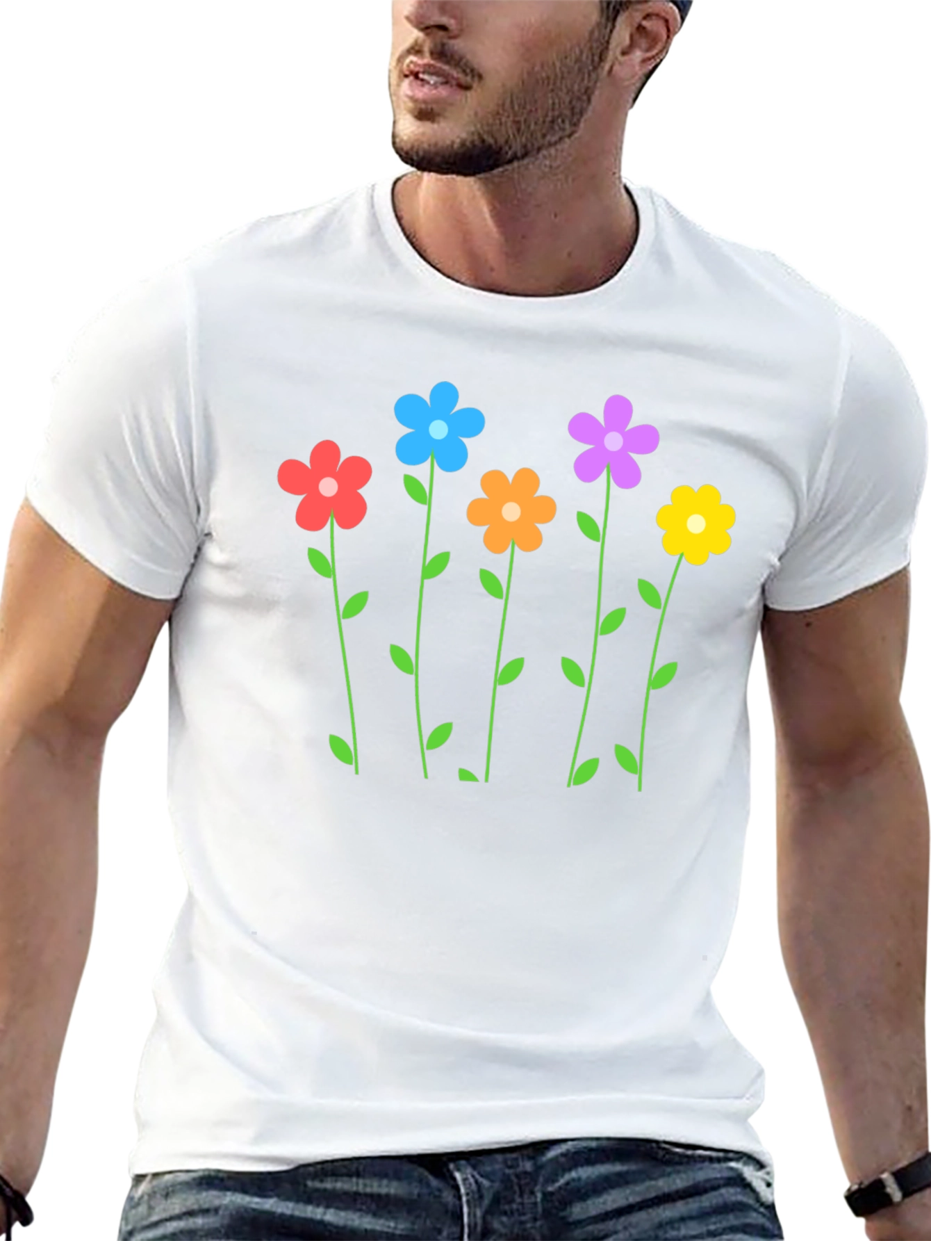 Floral Print Crew Neck T-Shirt