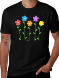 Floral Print Crew Neck T-Shirt