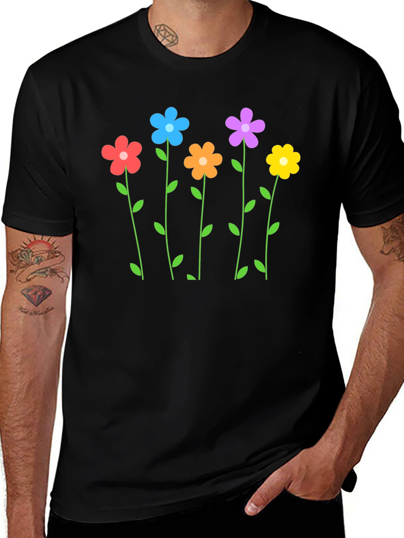 Floral Print Crew Neck T-Shirt