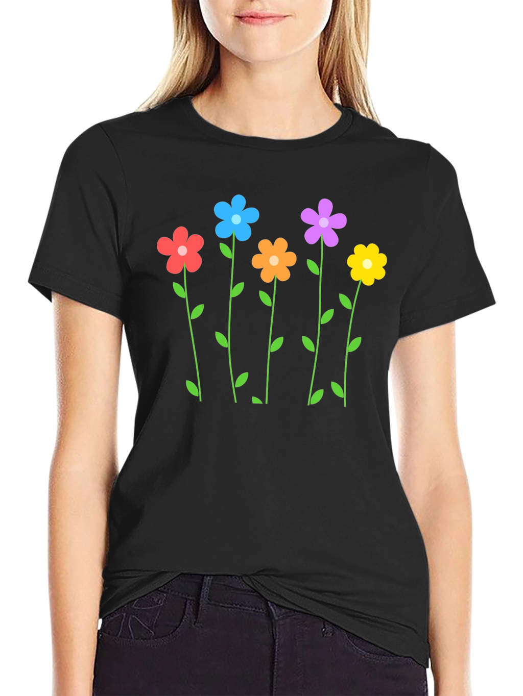 Floral Print Crew Neck T-Shirt