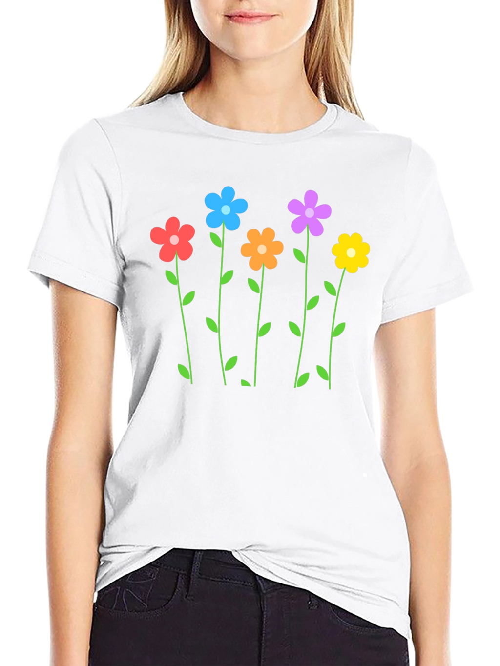 Floral Print Crew Neck T-Shirt