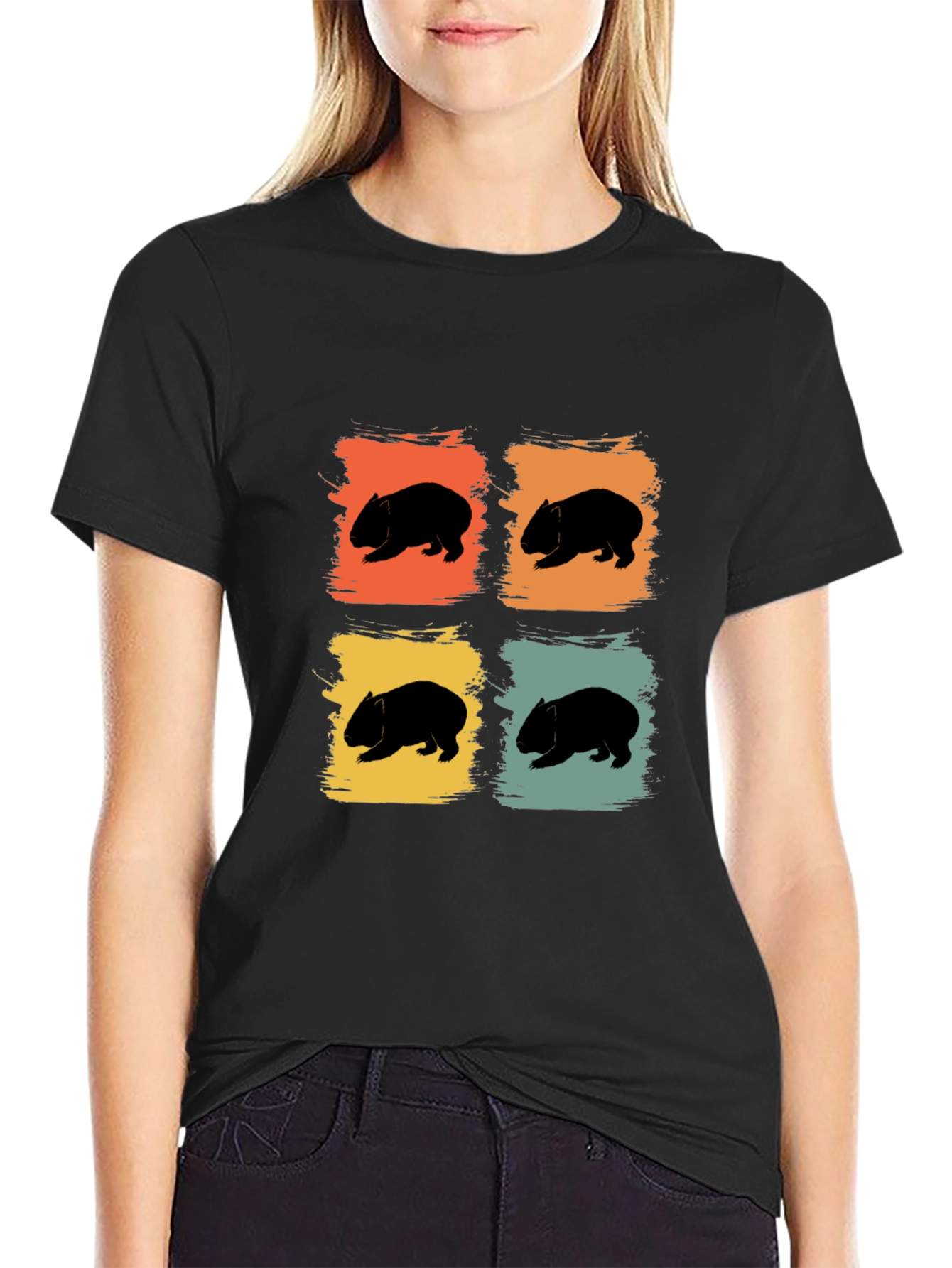 Wombat Retro Style T-Shirt - Unique Animal Lover Tee