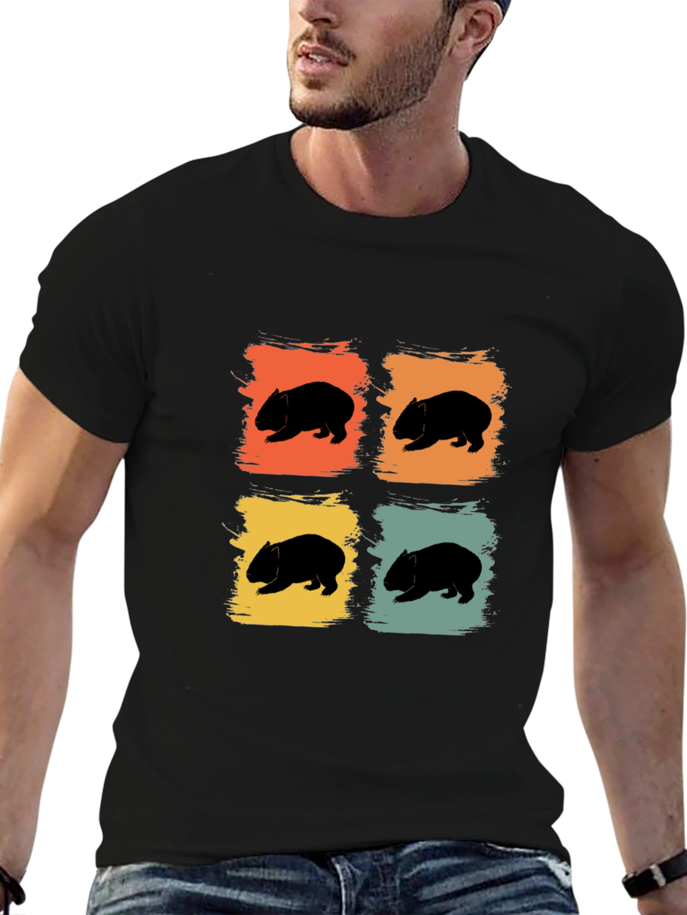 Wombat Retro Style T-Shirt - Unique Animal Lover Tee