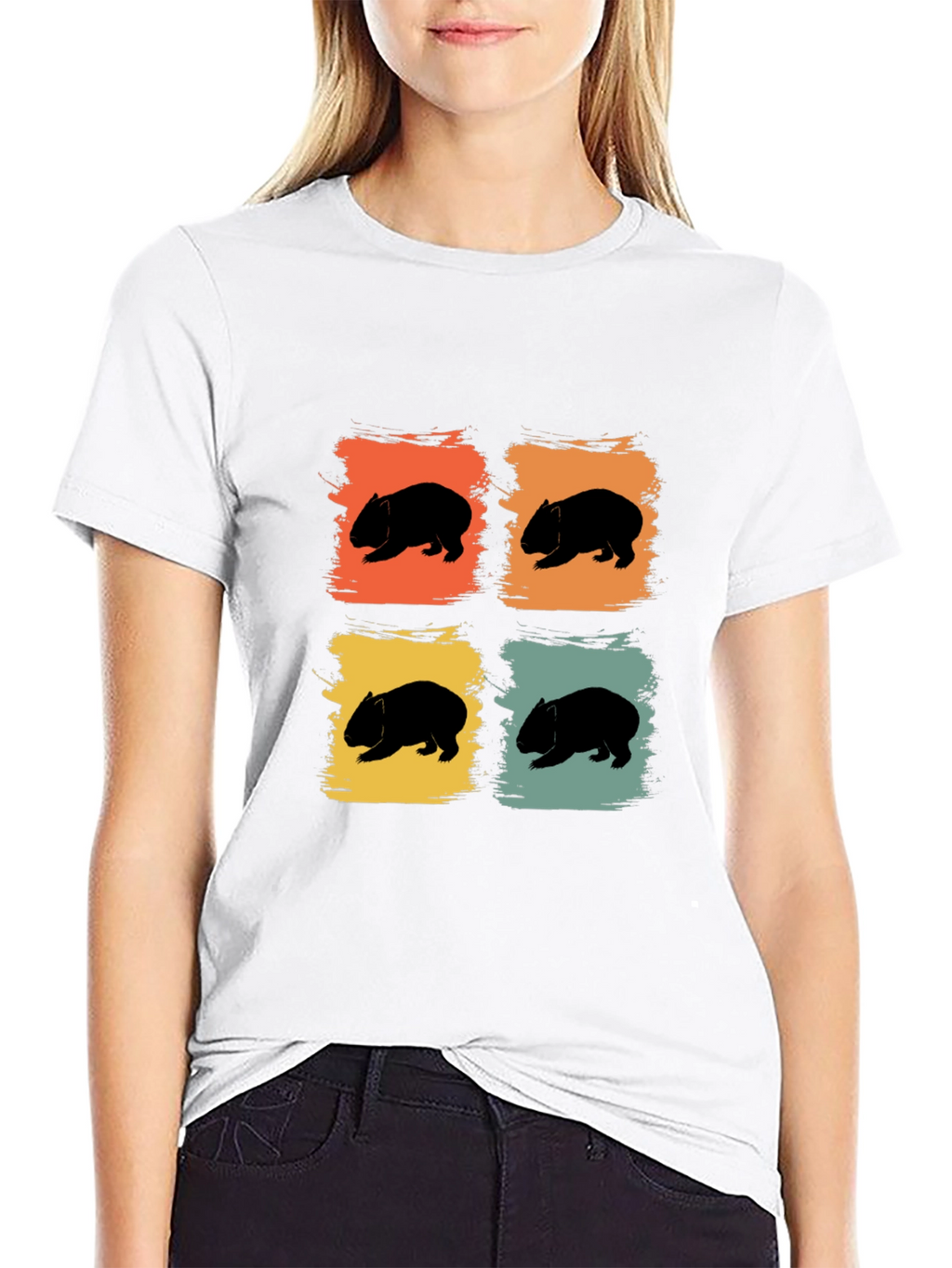 Wombat Retro Style T-Shirt - Unique Animal Lover Tee
