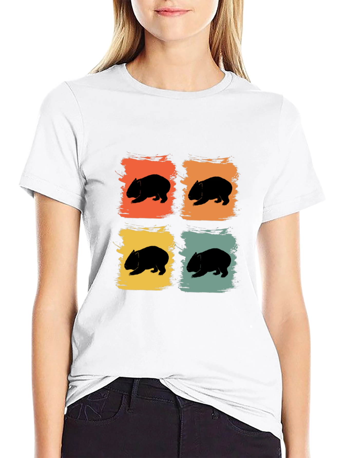 Wombat Retro Style T-Shirt - Unique Animal Lover Tee
