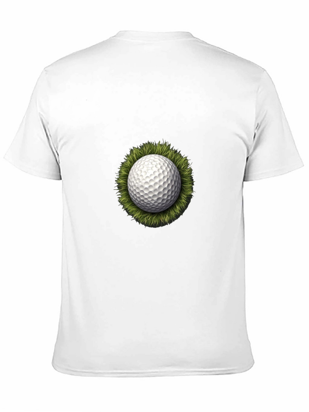 Golf Ball on Grass Graphic Tee - Black T-Shirt