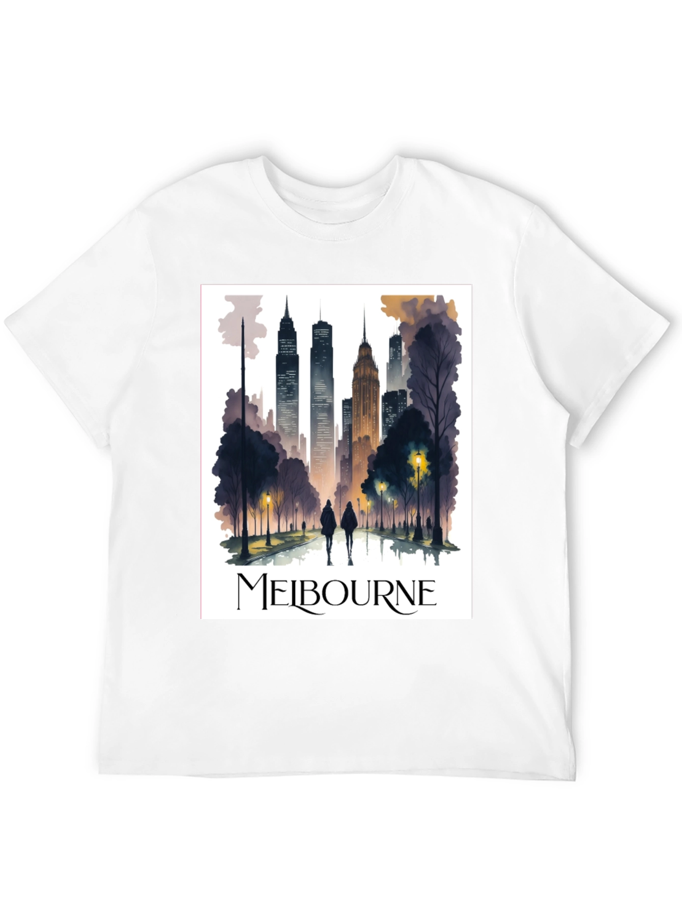 Melbourne Skyline Graphic Tee - Stylish Urban Design