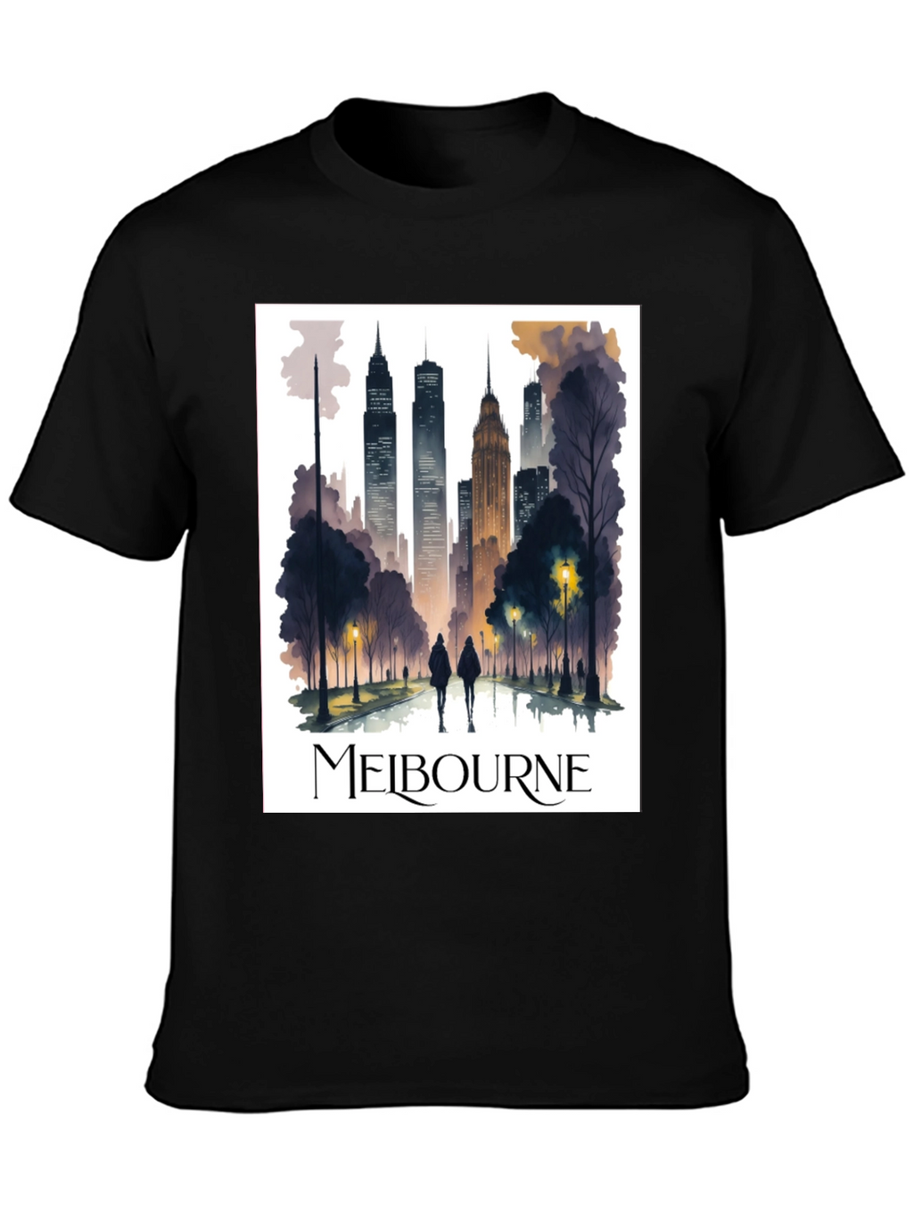 Melbourne Skyline Graphic Tee - Stylish Urban Design