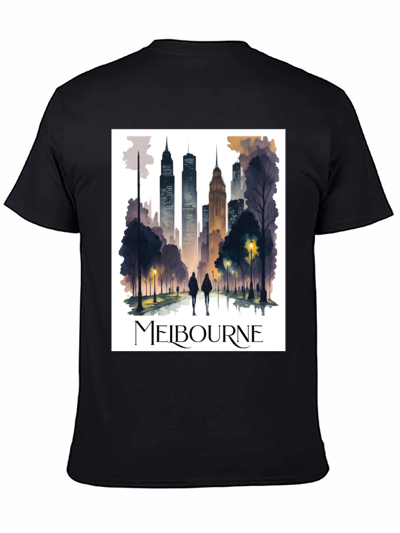 Melbourne Skyline Graphic Tee - Stylish Urban Design
