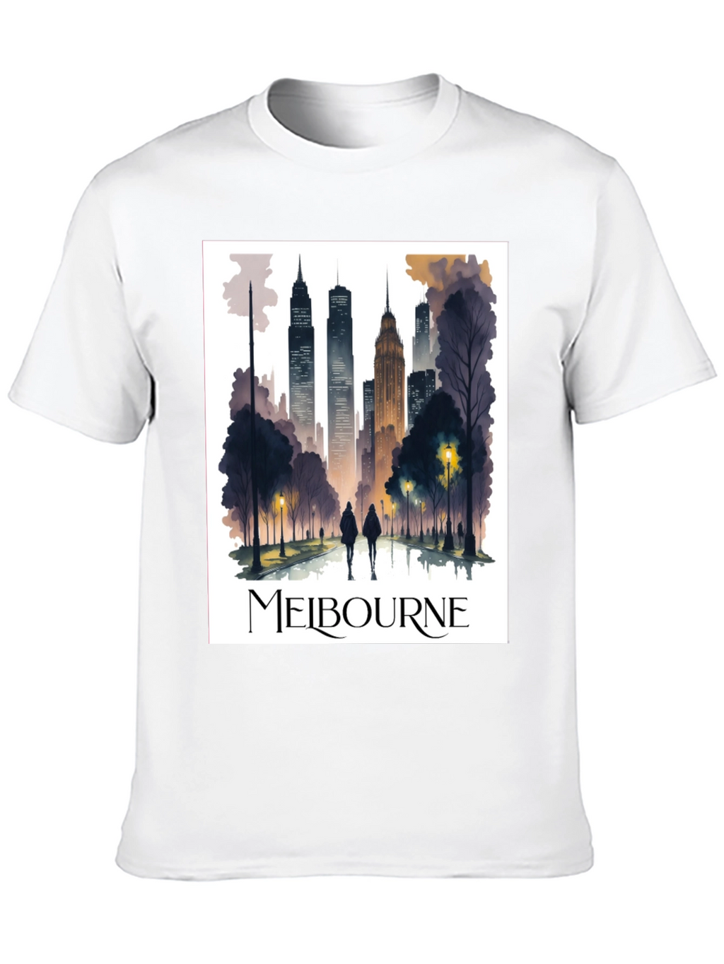Melbourne Skyline Graphic Tee - Stylish Urban Design