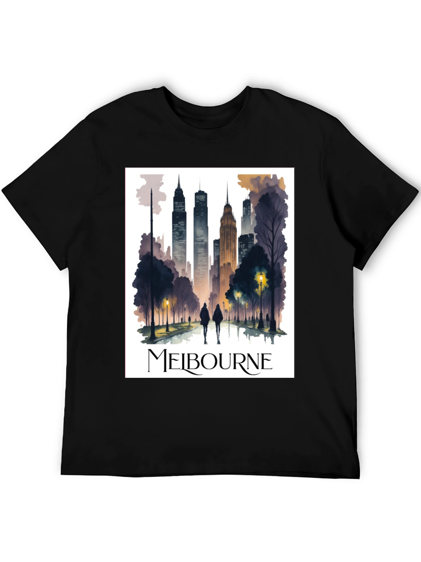 Melbourne Skyline Graphic Tee - Stylish Urban Design