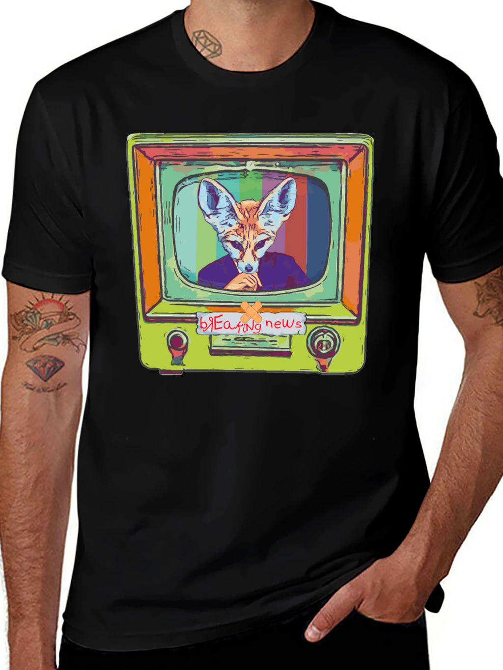 Fox News T-Shirt - Mens Black Graphic Tee