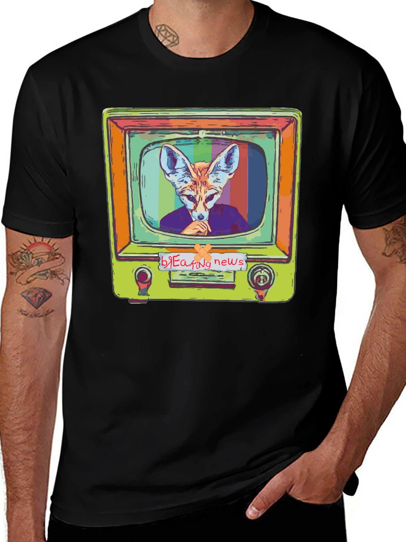 Fox News T-Shirt - Mens Black Graphic Tee