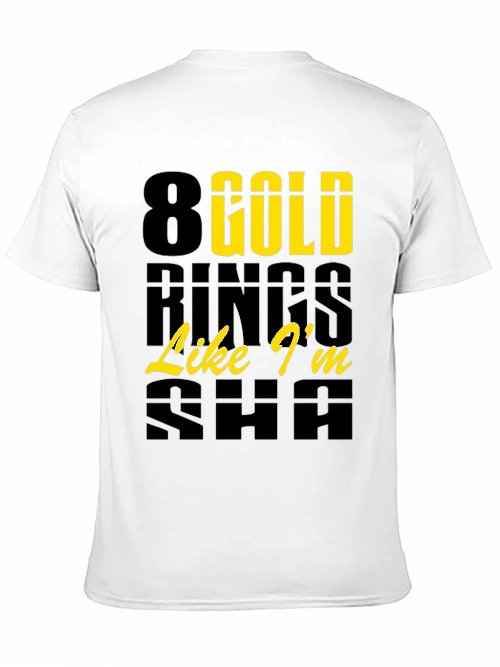 8 Gold Rings Graphic Tee - Trendy & Stylish