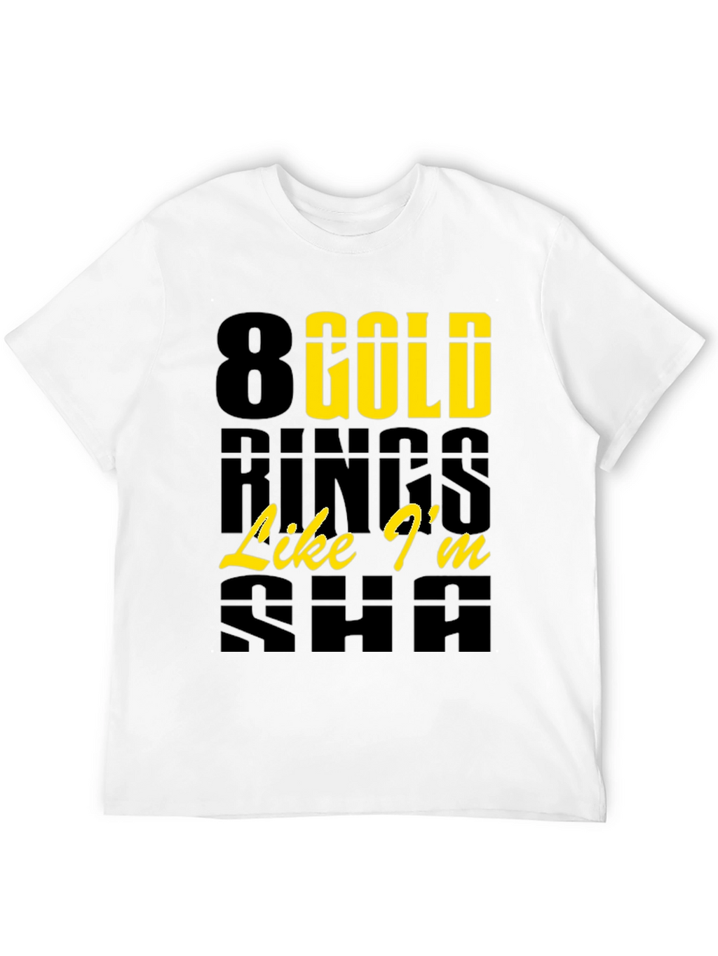 8 Gold Rings Graphic Tee - Trendy & Stylish