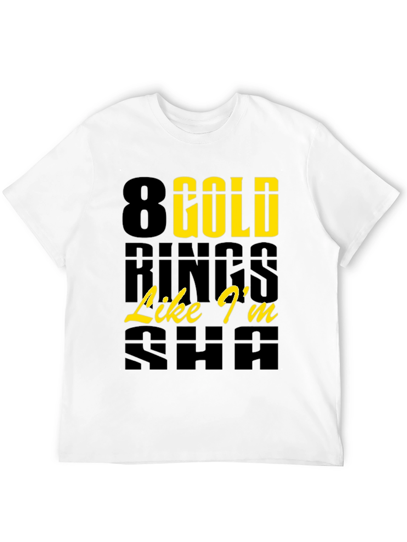 8 Gold Rings Graphic Tee - Trendy & Stylish