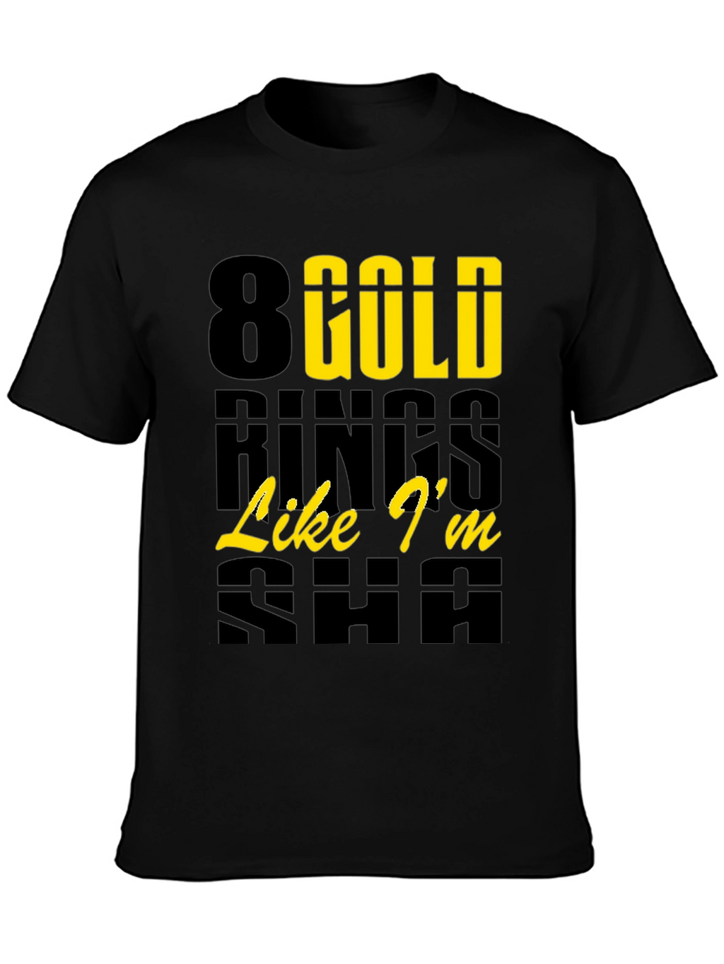 8 Gold Rings Graphic Tee - Trendy & Stylish