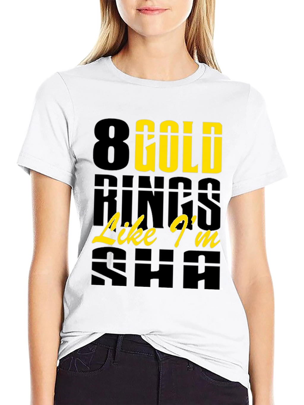 8 Gold Rings Graphic Tee - Trendy & Stylish