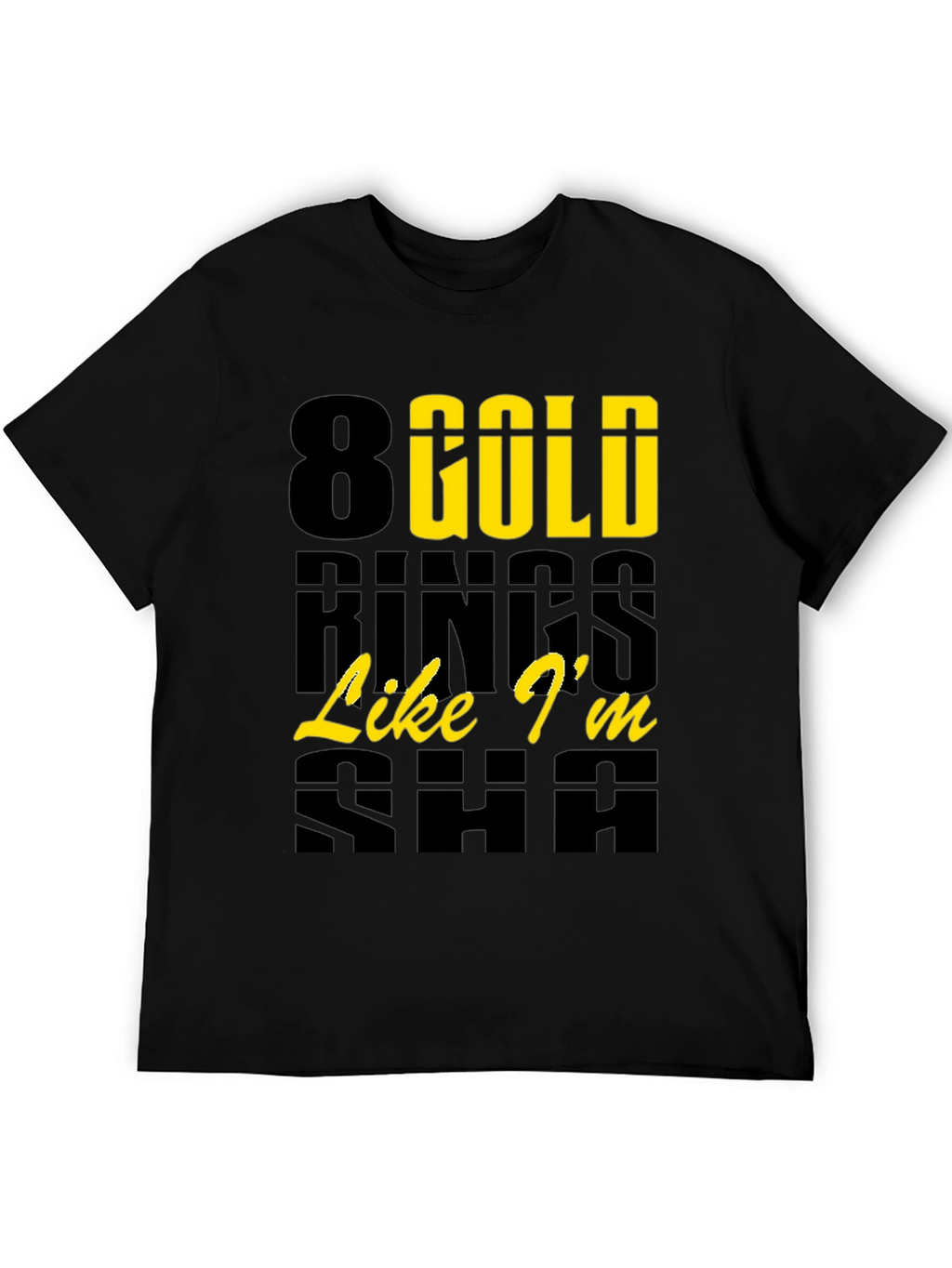 8 Gold Rings Graphic Tee - Trendy & Stylish