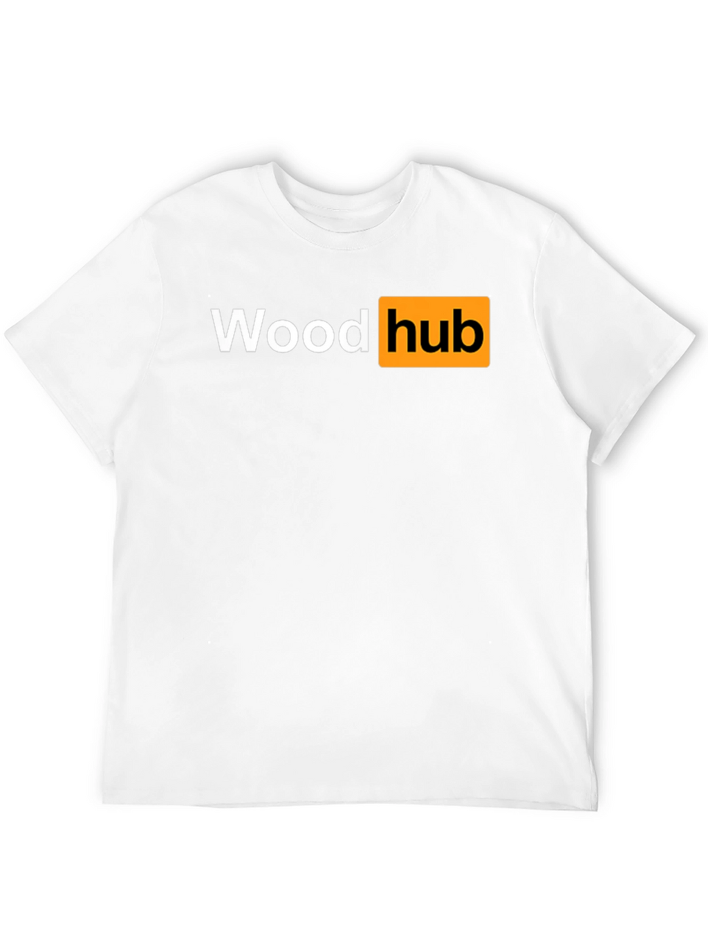 Wood Hub Black T-Shirt - Funny Design
