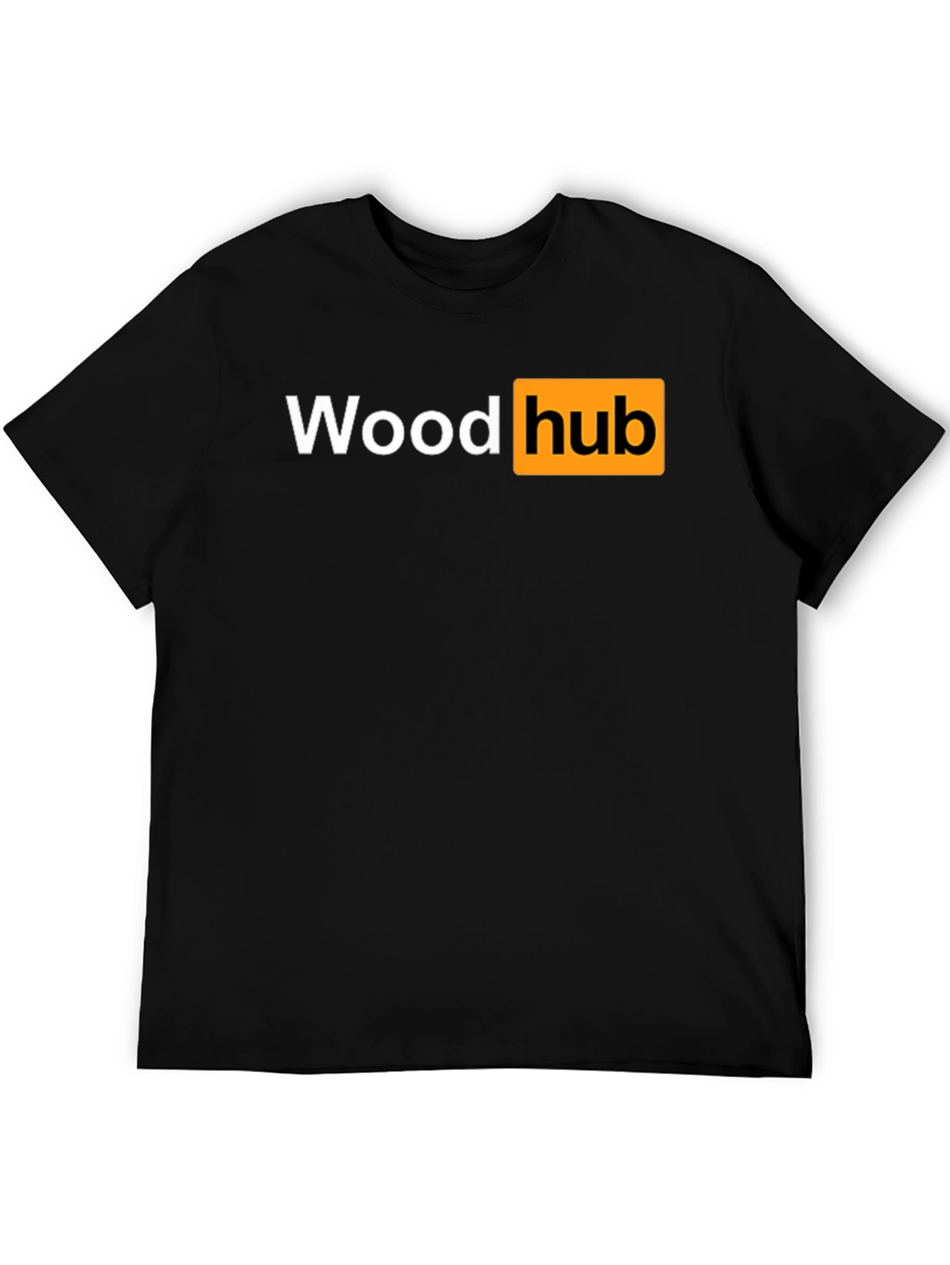 Wood Hub Black T-Shirt - Funny Design