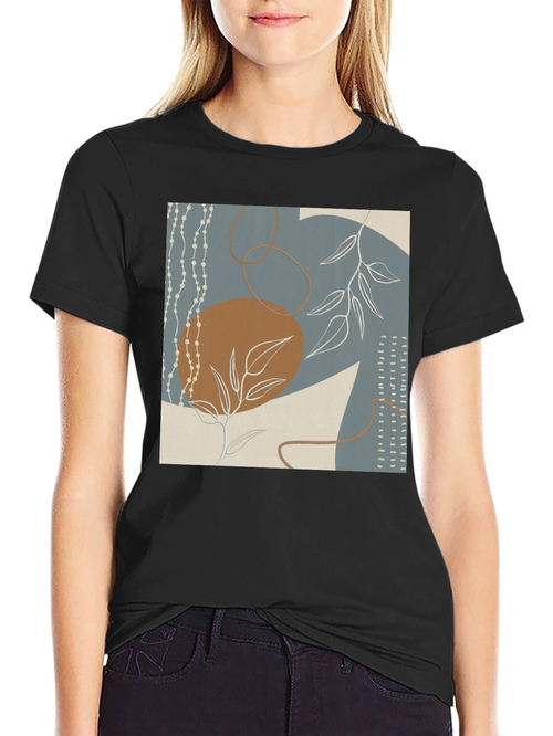 Abstract Art Print Black Tee