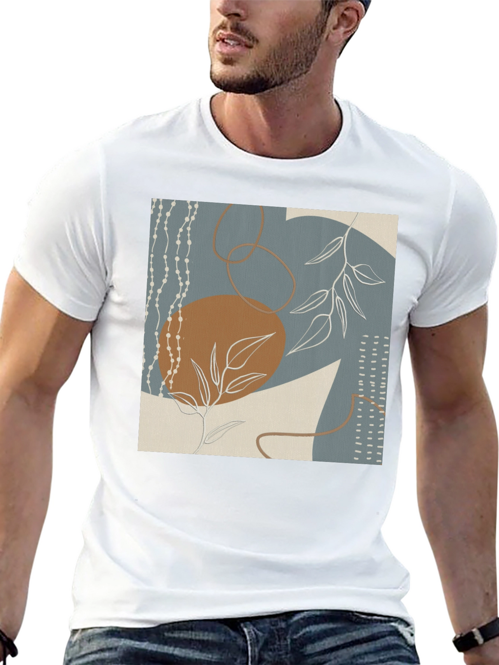 Abstract Art Print Black Tee