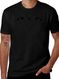 Elegant Black Graphic Print Tee