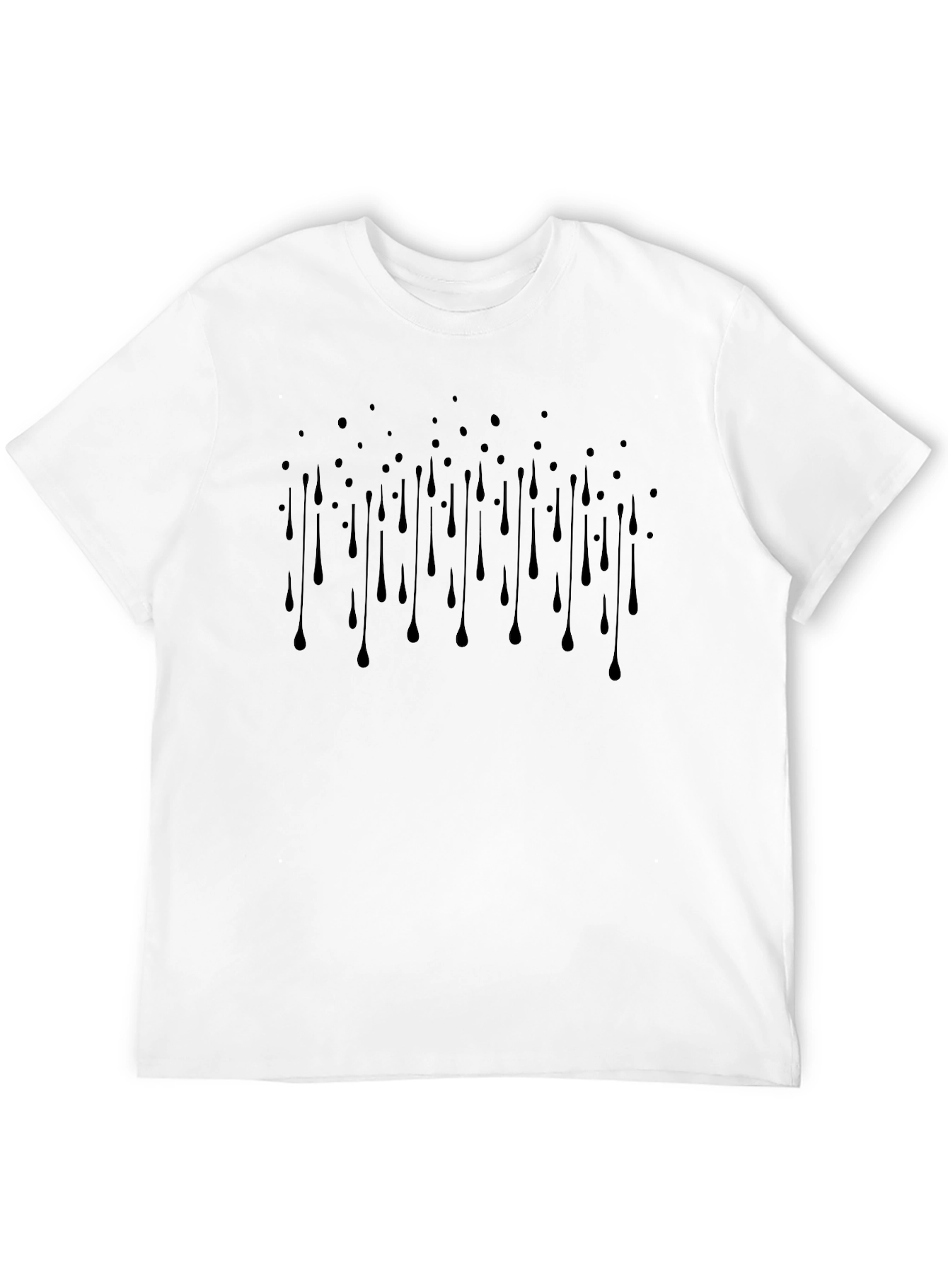 Abstract Drip Graphic Black T-Shirt