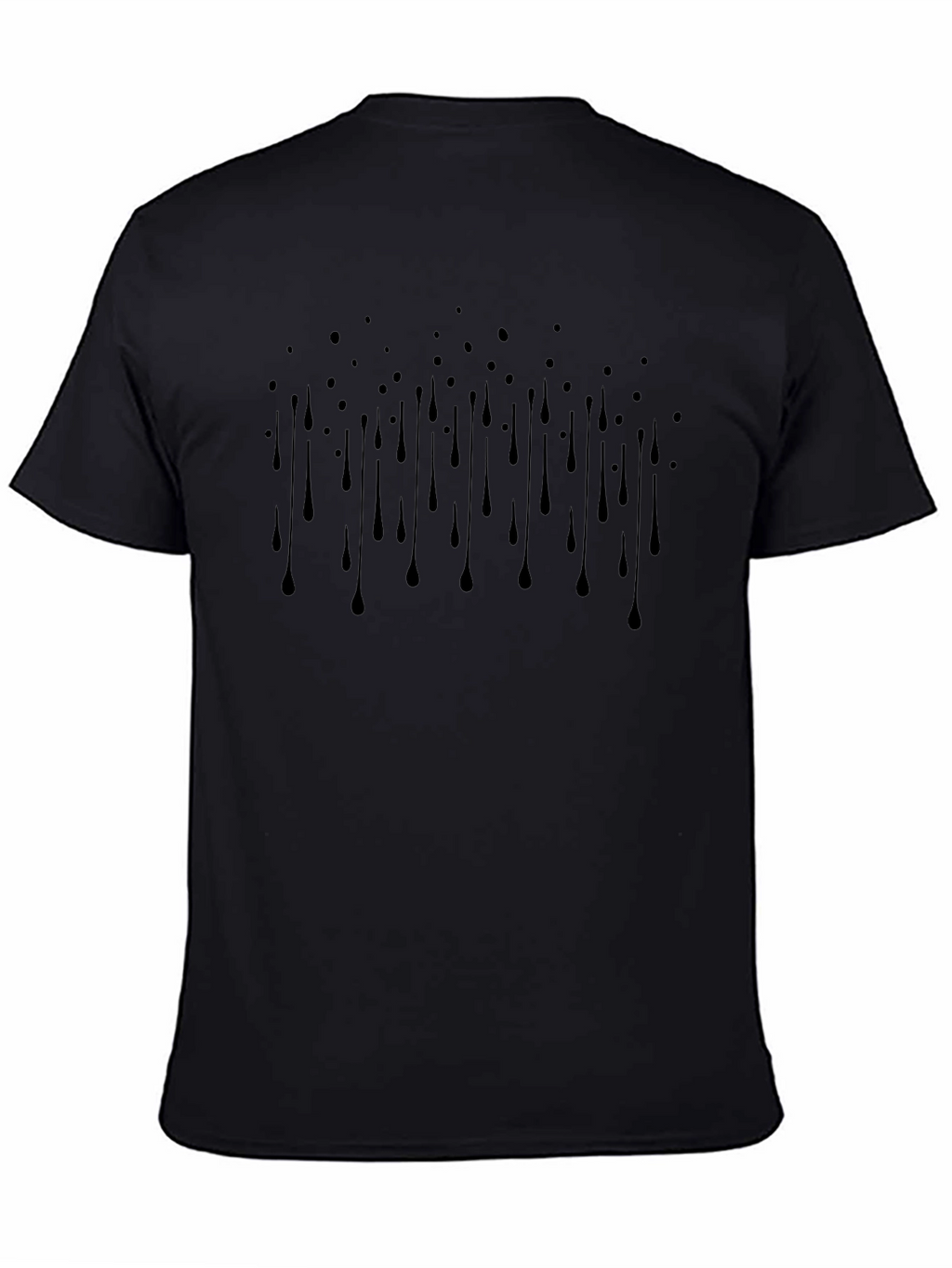 Abstract Drip Graphic Black T-Shirt