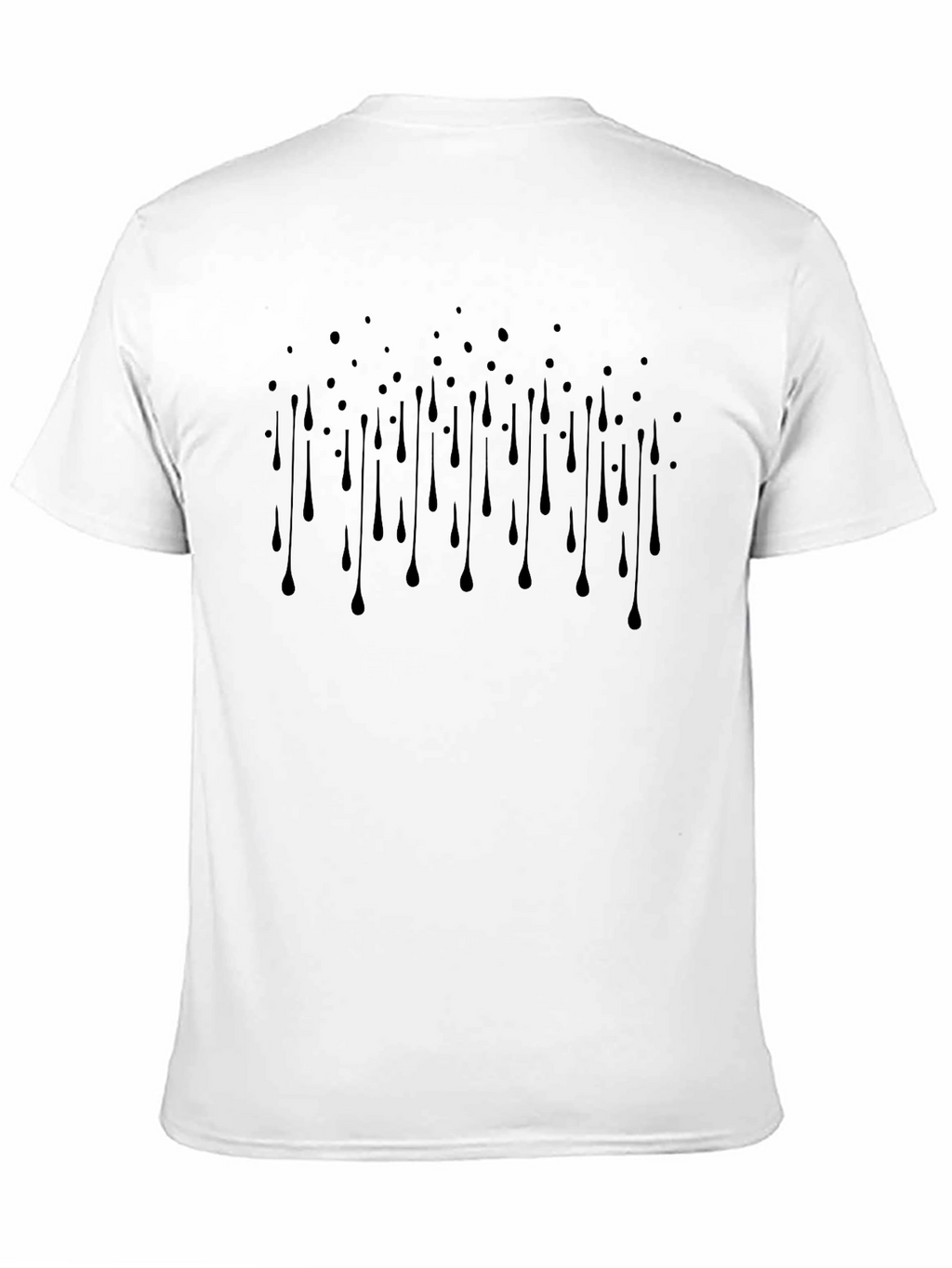 Abstract Drip Graphic Black T-Shirt