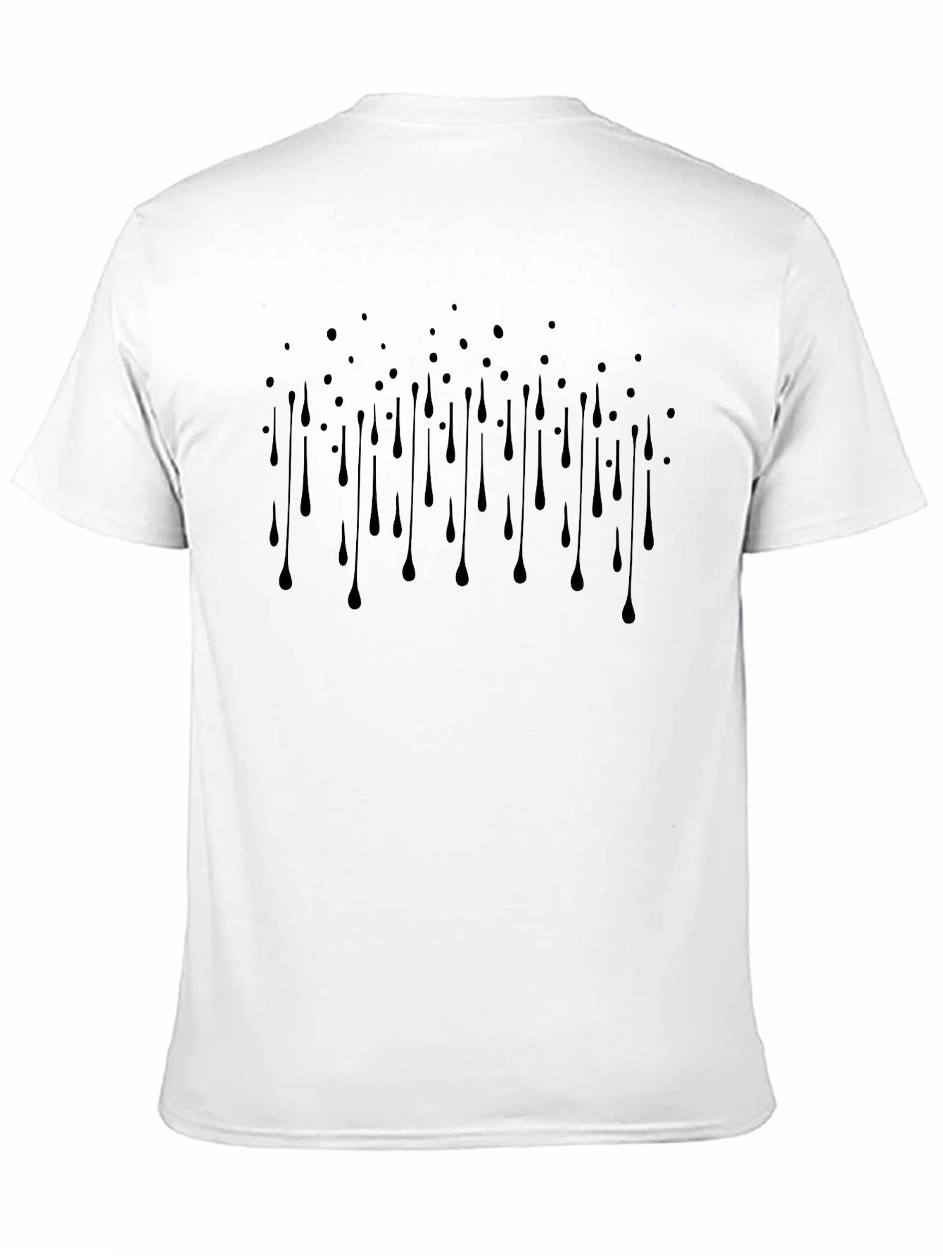 Abstract Drip Graphic Black T-Shirt