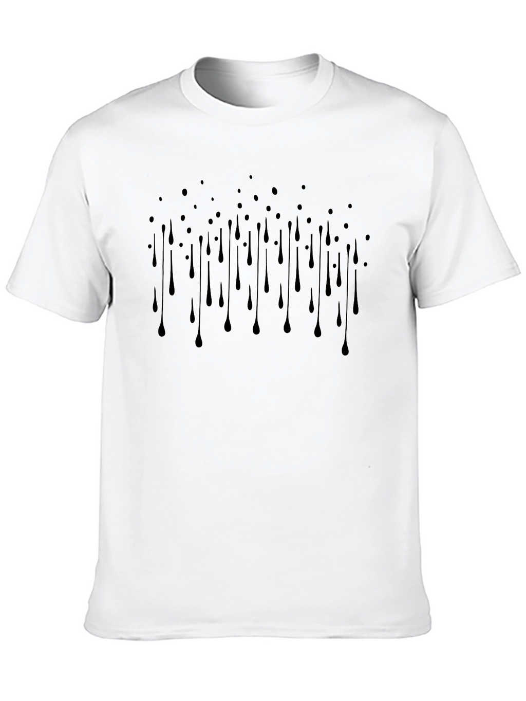 Abstract Drip Graphic Black T-Shirt