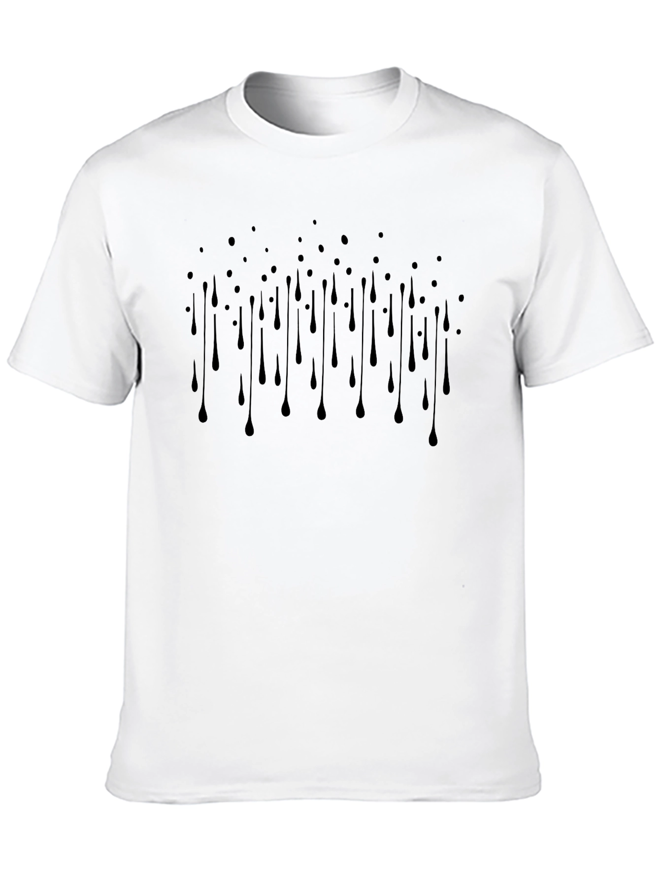 Abstract Drip Graphic Black T-Shirt