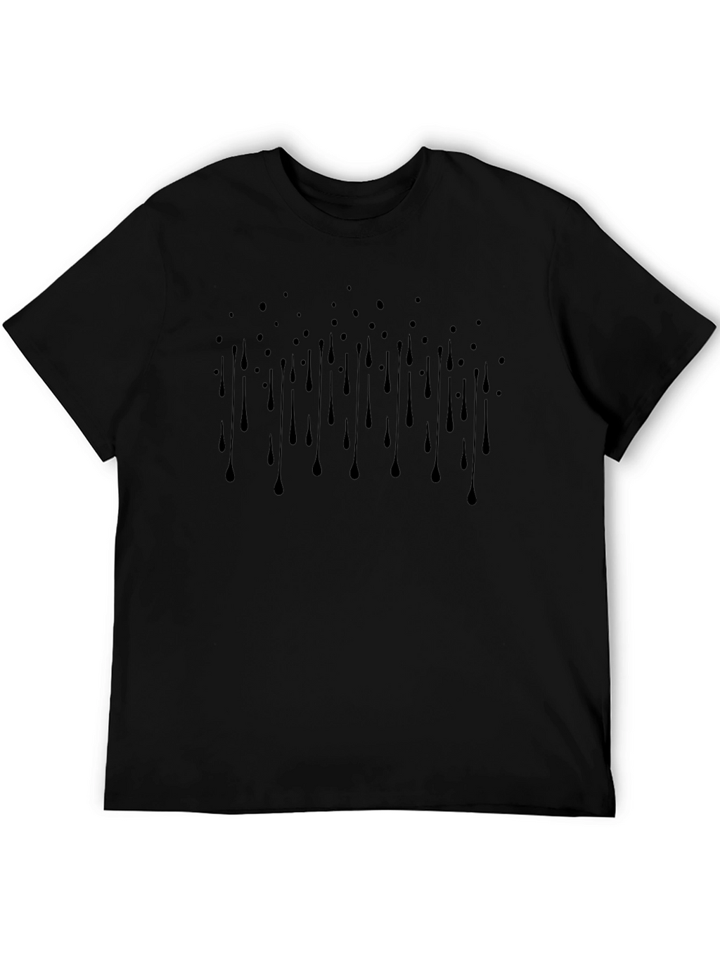 Abstract Drip Graphic Black T-Shirt