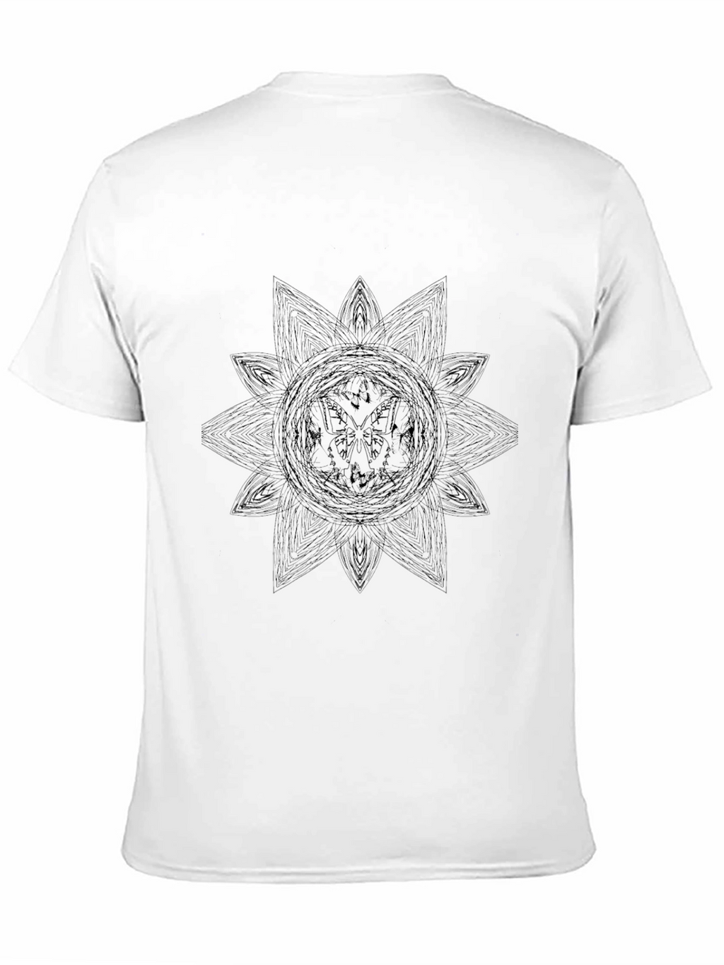 Geometric Star Graphic Black T-Shirt