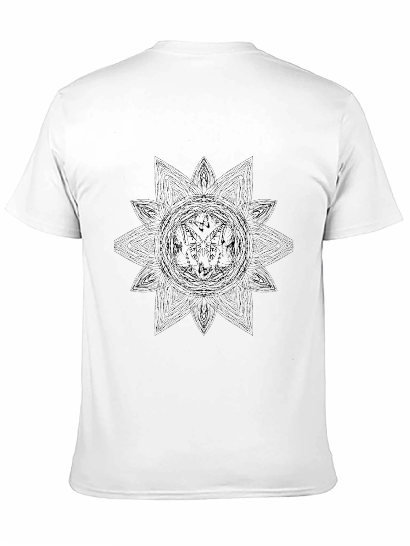 Geometric Star Graphic Black T-Shirt