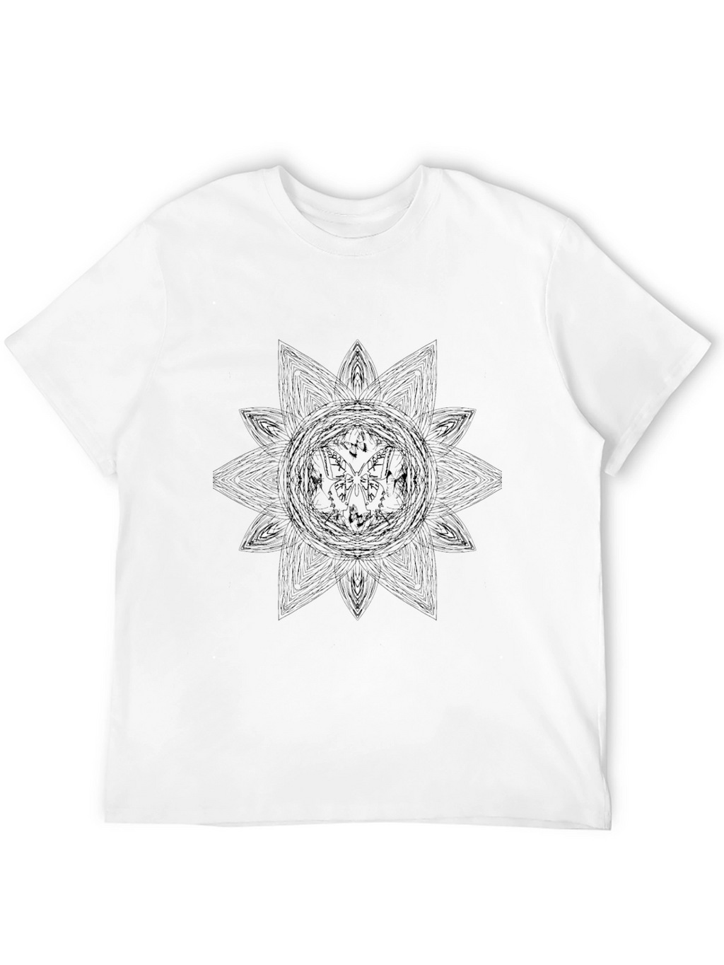Geometric Star Graphic Black T-Shirt