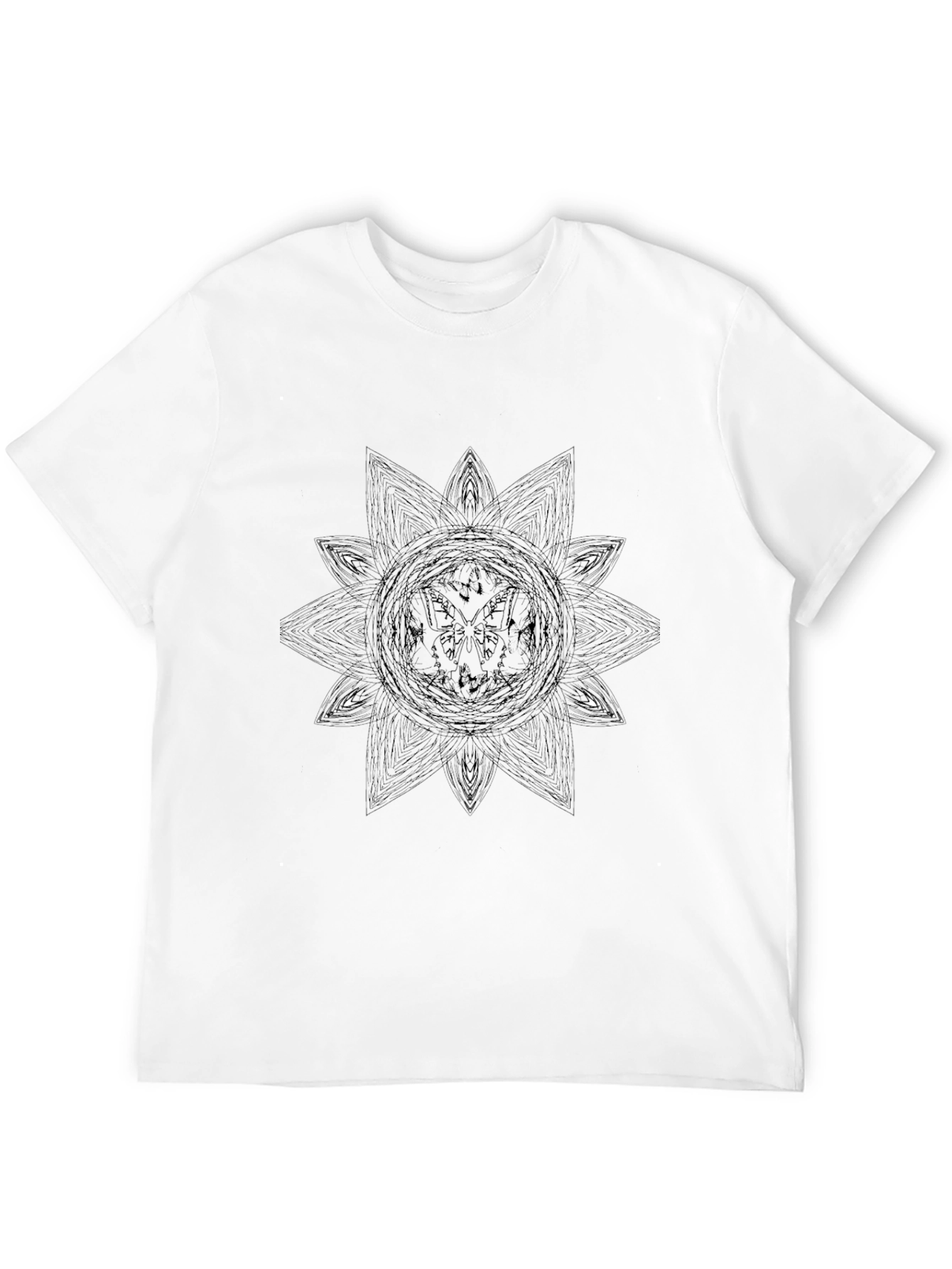 Geometric Star Graphic Black T-Shirt