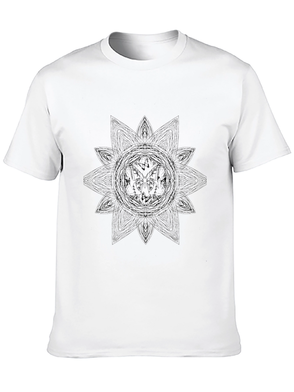 Geometric Star Graphic Black T-Shirt