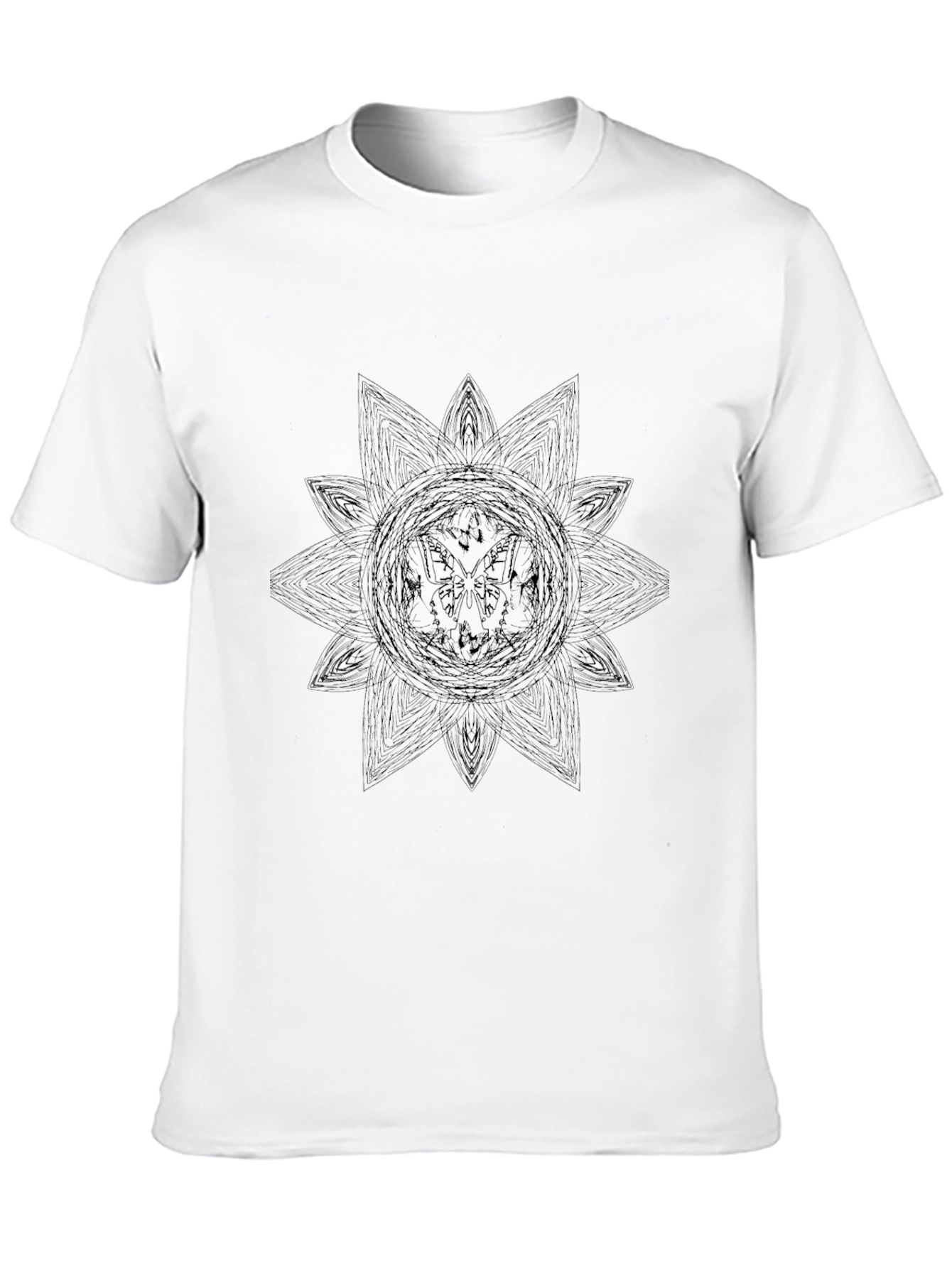 Geometric Star Graphic Black T-Shirt