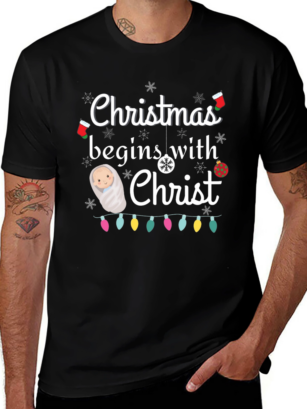Christmas Begins with Christ T-Shirt