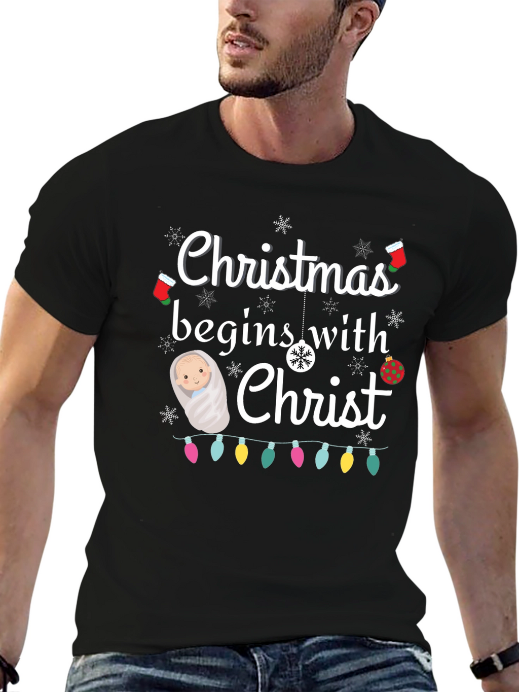 Christmas Begins with Christ T-Shirt