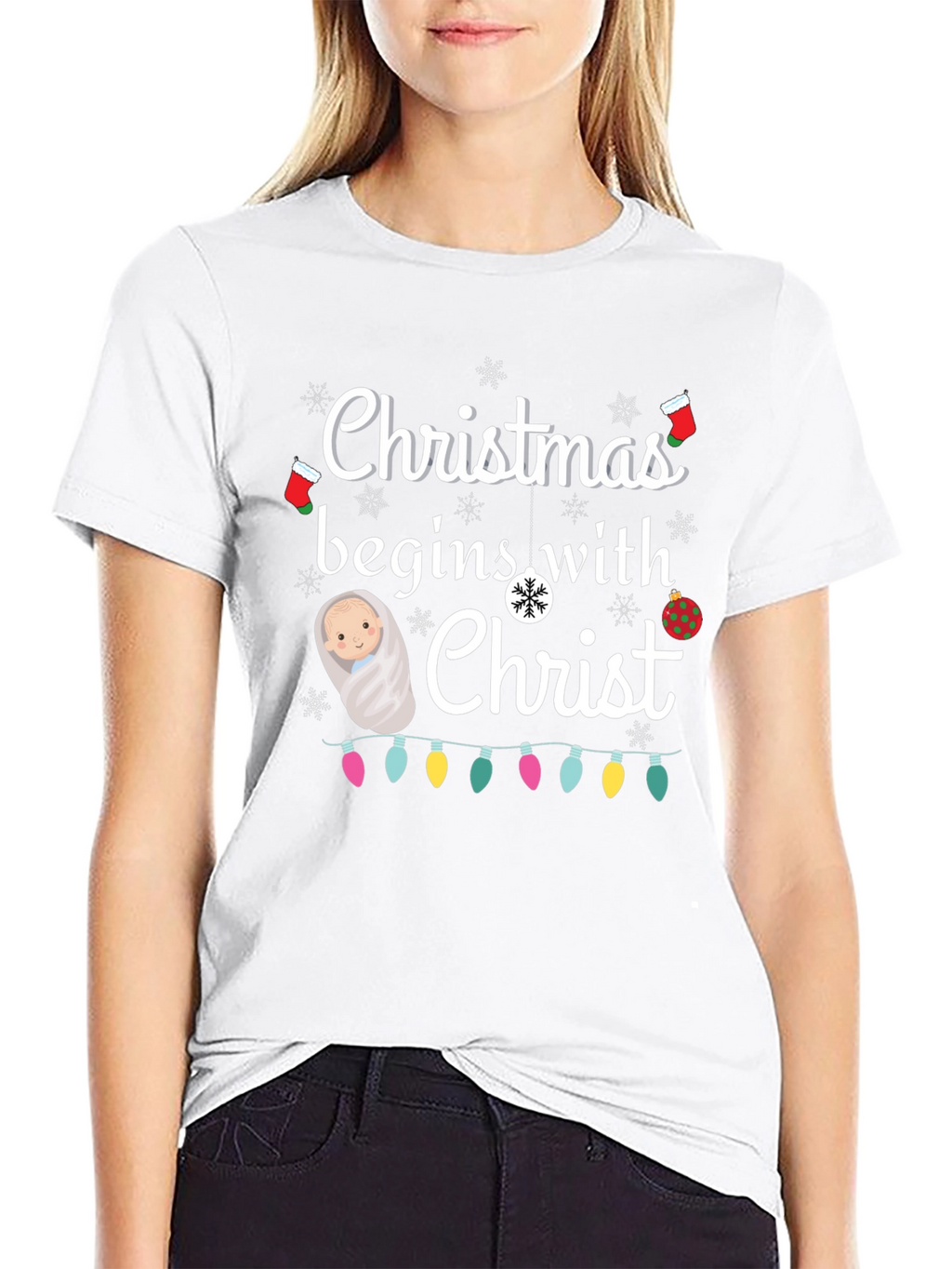 Christmas Begins with Christ T-Shirt